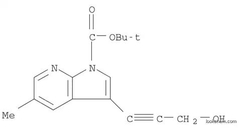 Molecular Structure of 1198106-25-0 (tert-Butyl 3-(3-hydroxyprop-1-ynyl)-5-methyl-1H-pyrrolo[2,3-b]pyridine-1-carboxylate)
